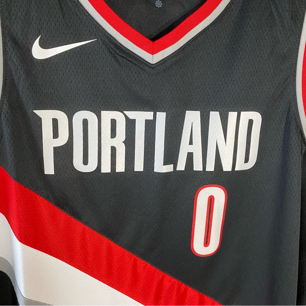 Nike Damian lillard Portland Trailblazer Swingman Black DN2020-010 - Size XXL